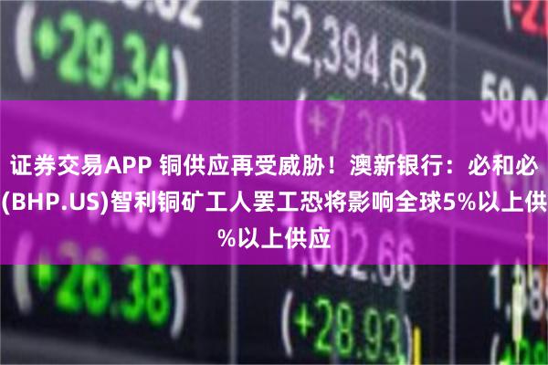 证券交易APP 铜供应再受威胁！澳新银行：必和必拓(BHP.US)智利铜矿工人罢工恐将影响全球5%以上供应