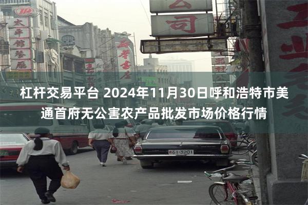 杠杆交易平台 2024年11月30日呼和浩特市美通首府无公害农产品批发市场价格行情