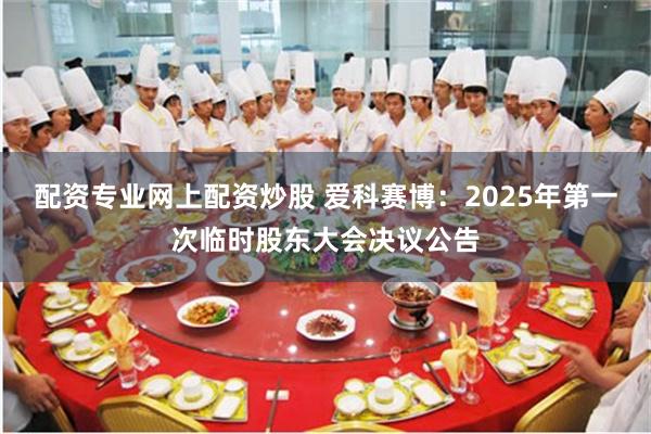 配资专业网上配资炒股 爱科赛博：2025年第一次临时股东大会决议公告